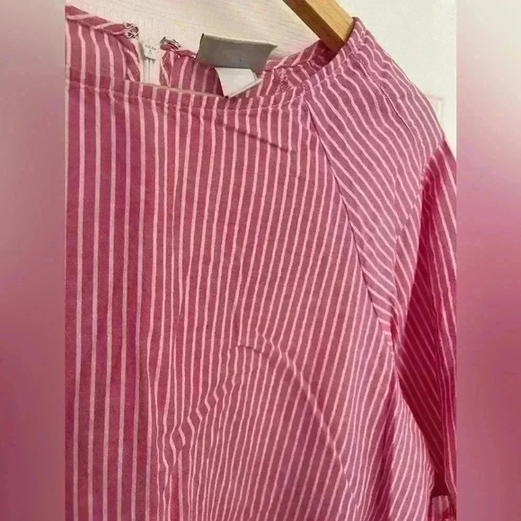 Ava + Viv pink white stripe cotton  top PLUS SIZE size X - Picture 3 of 7